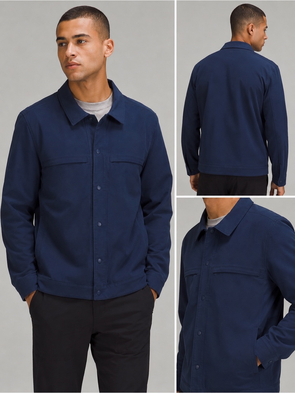 Lululemon City Excursion Jacket Men’s XL Navy Technical Stretch Trucker Jacket